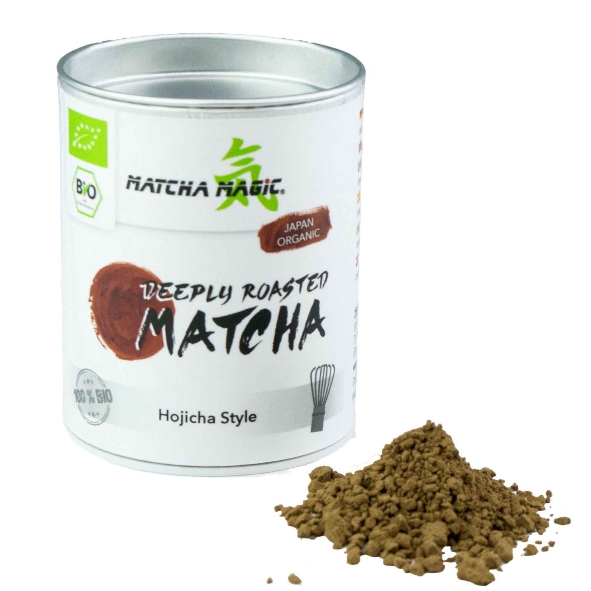 Bio Hojicha Pulver dunkel gerösteter Matcha - 30g - Matcha Magic - Bio - EU Bio - general - health - montcalia.ch