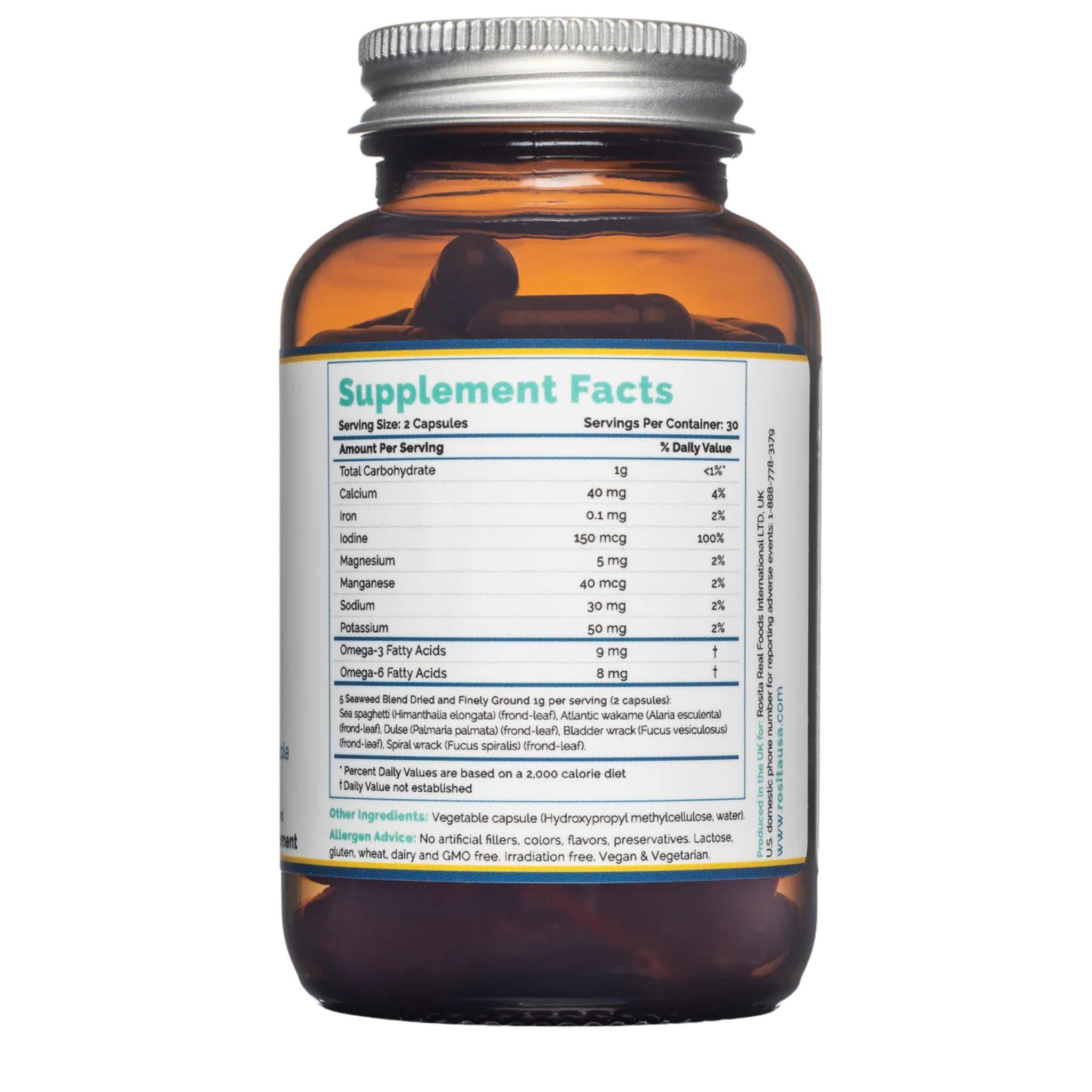 Rosita 5 - Algen - Mischung - 60 Kapseln - Rosita Real Foods - 1000 UI - 5000 IU - Abnehmen - montcalia.ch