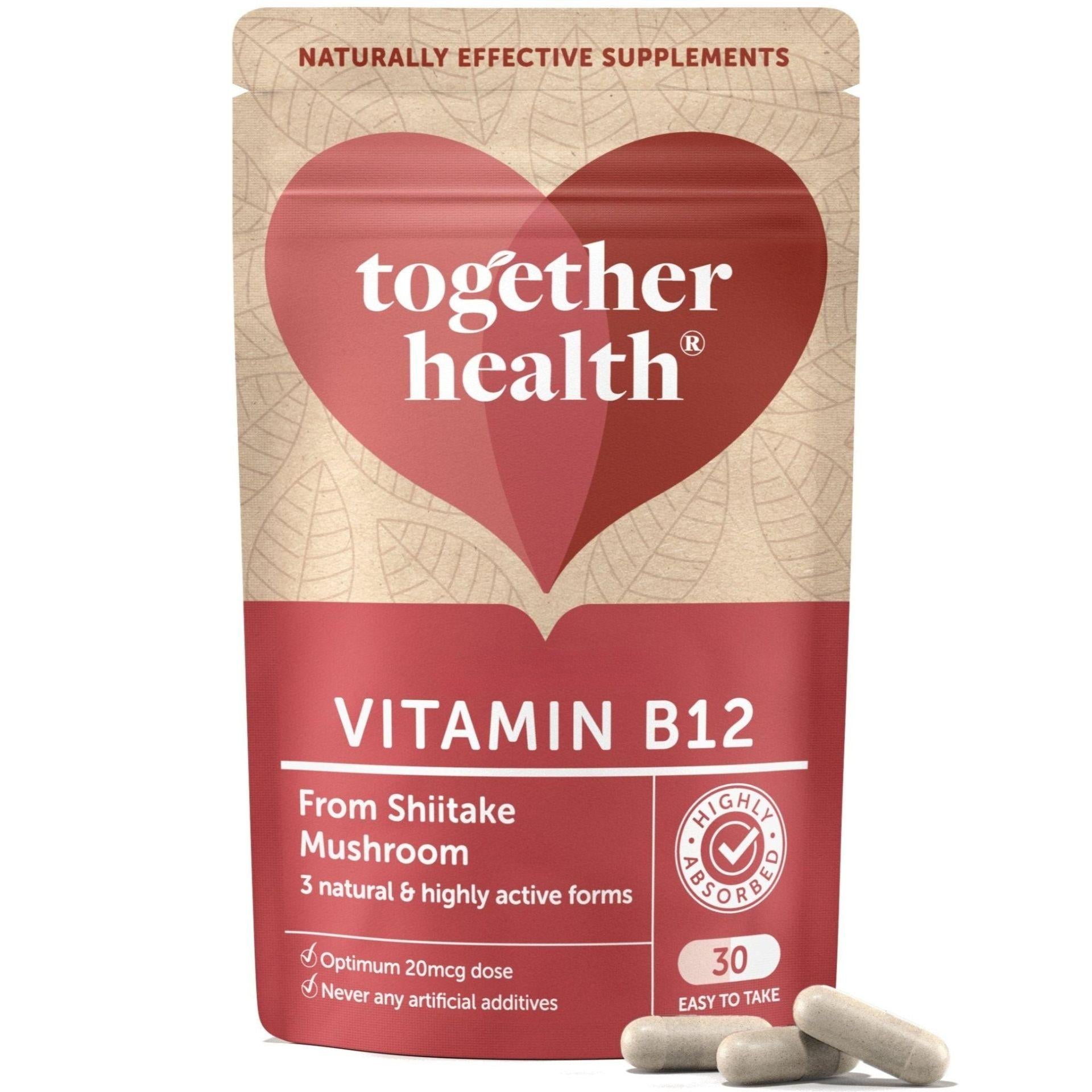 Vitamin B12 aus Pilzen - 30 Kapseln - Together Health - B12 - B12 Mangel - Fitness - montcalia.ch