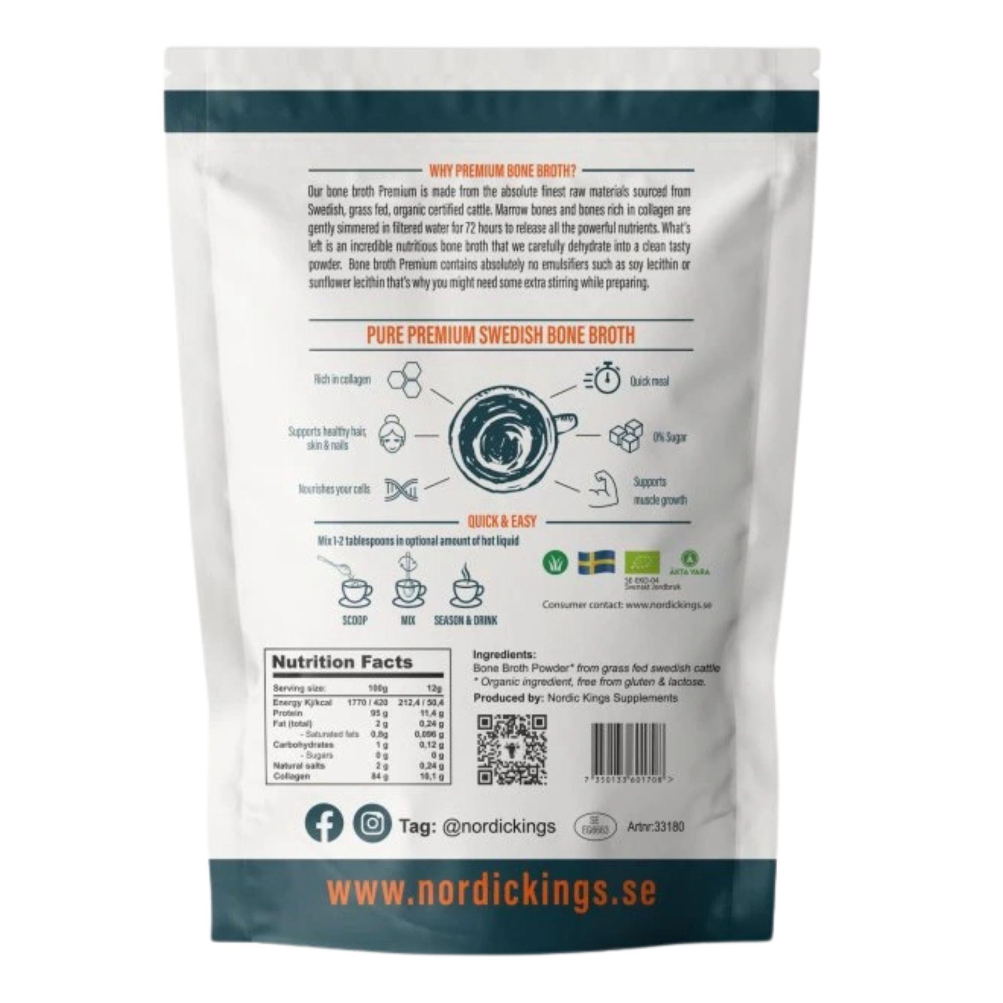 Bio Bone Broth Kollagenpulver vom Weiderind - 500g