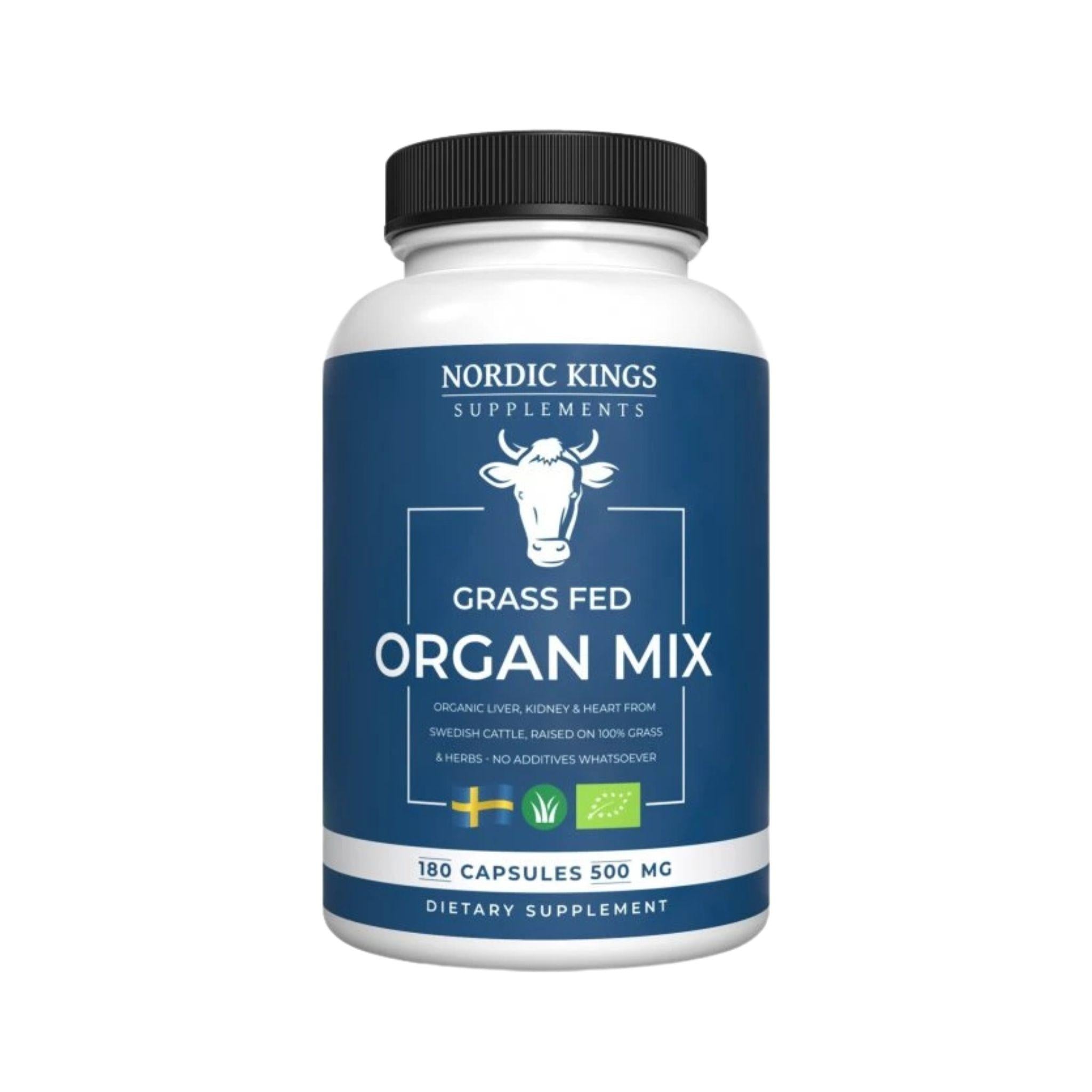 Bio Organmix Leber, Niere & Herz vom Weiderind - 180 Kapseln