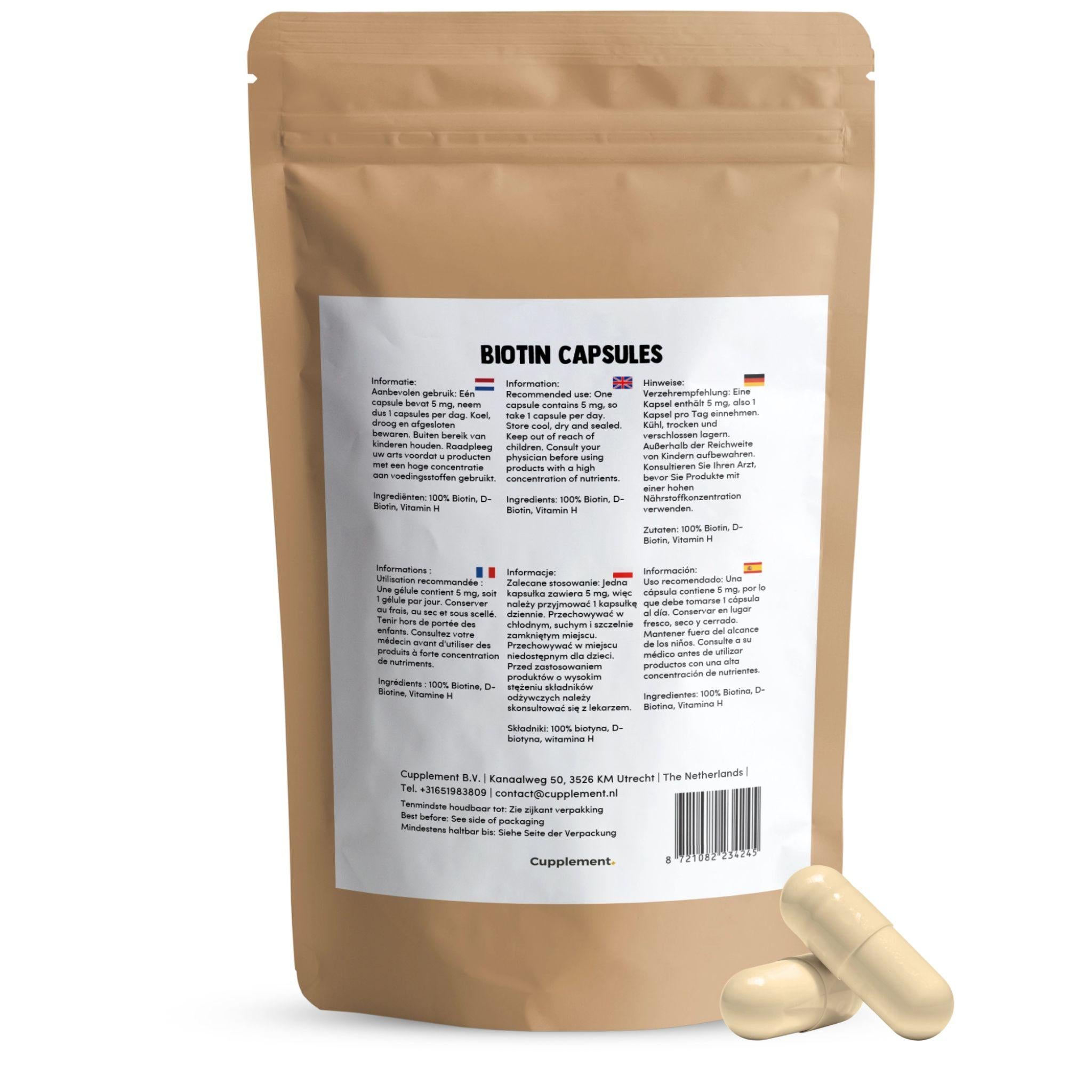 Biotin 10mg - 60 Kapseln